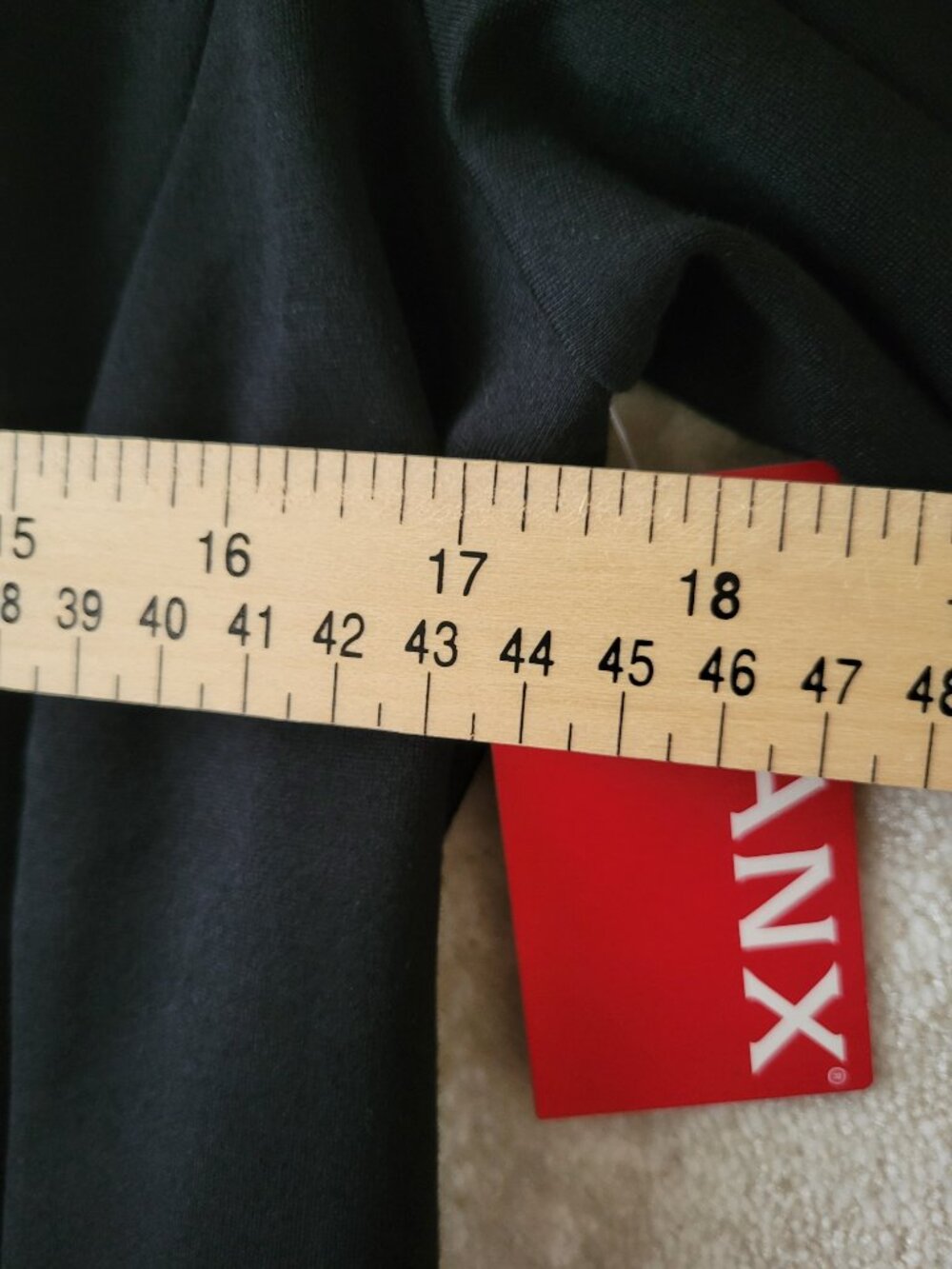 SPANX Ballet Ponte Mini Dress Large Womens Black Flared Skirt Long Sleeve NWT - Picture 12 of 15